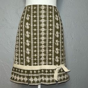 Vtg Nanette Lepore Embroidered Skirt